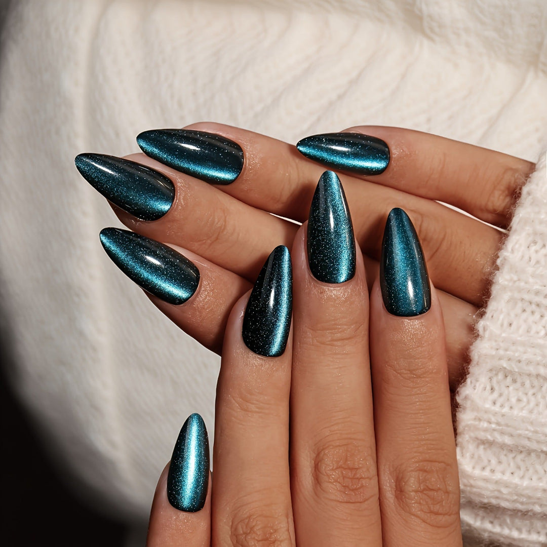 Vibrant teal gel nail polish bottle, long-lasting for stunning women's manicures & nail art.