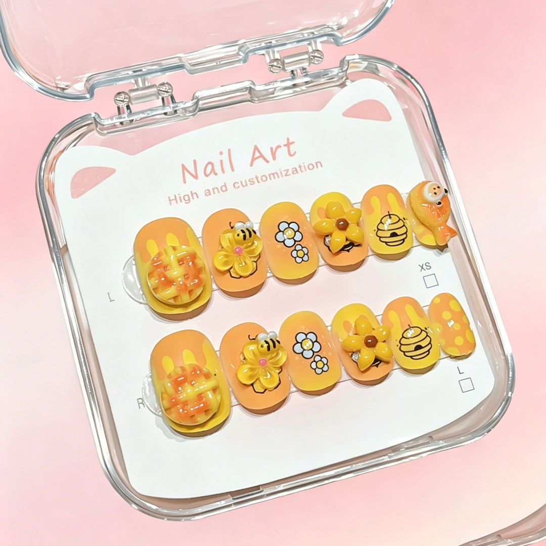 The ultimate cartoon press-on nail art kit, providing endless customizable and vibrant designs.