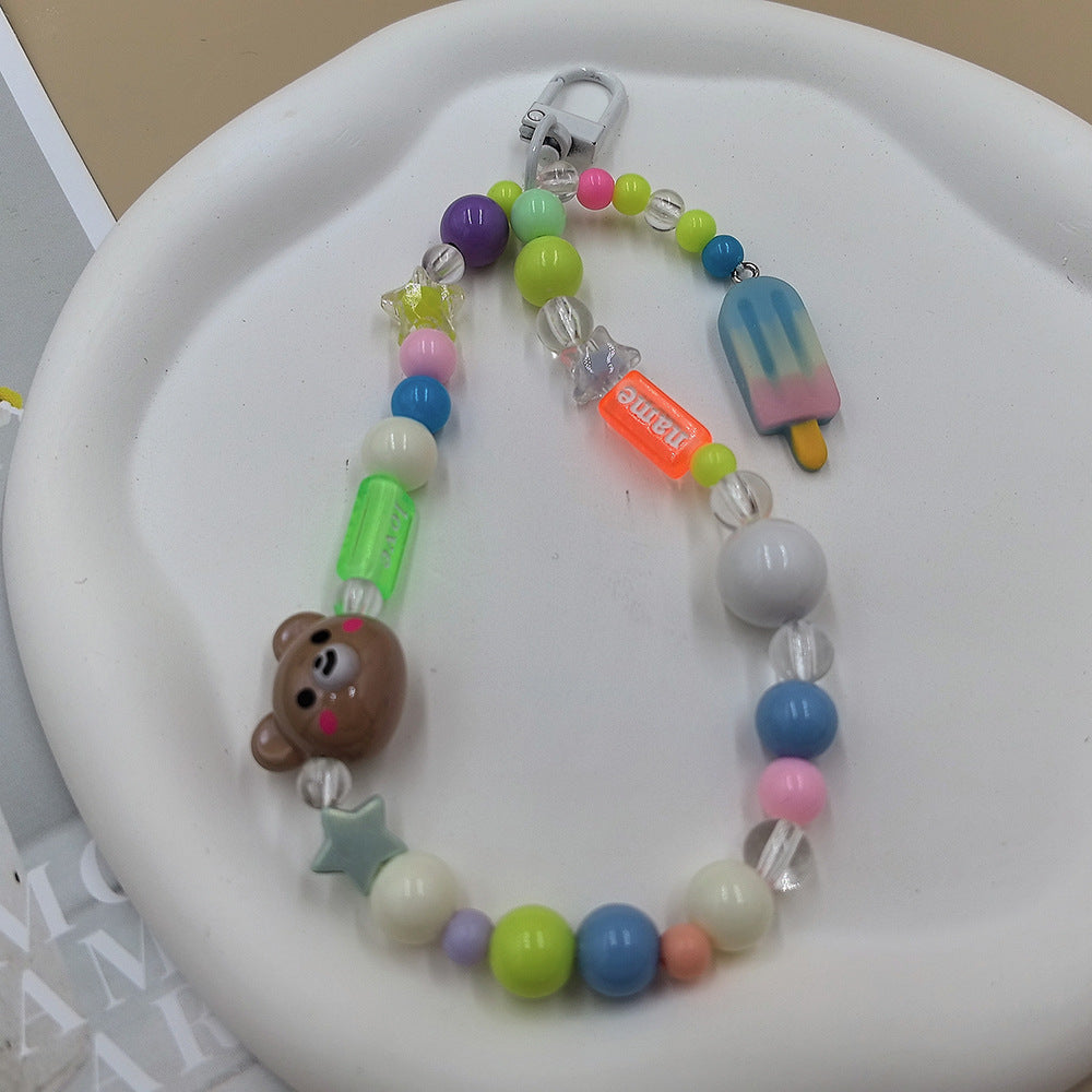 Unisex colorful beaded necklace, a fun and vibrant gift idea for fashion-forward individuals.
