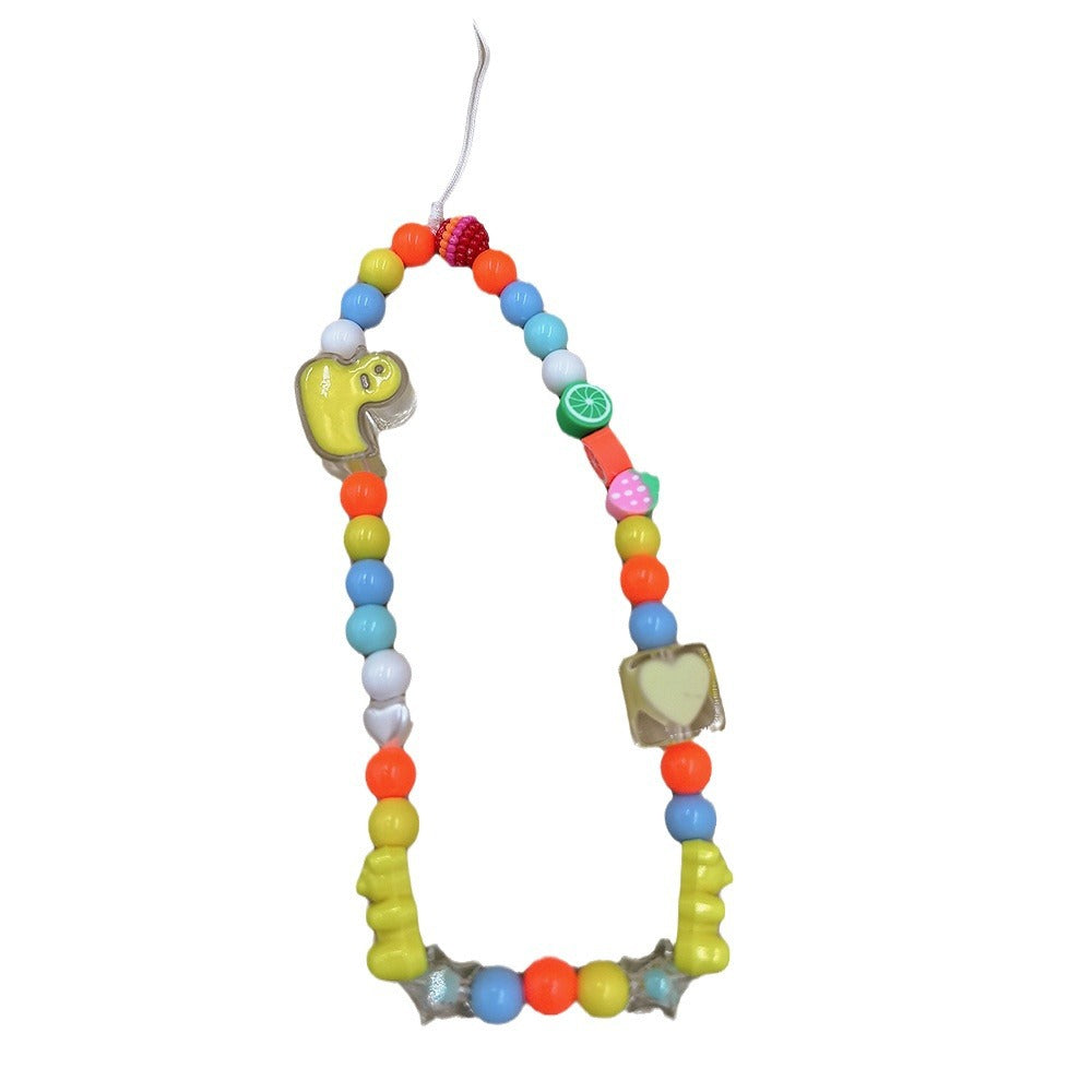 Eye-catching colorful beaded necklace, versatile unisex statement jewelry for any outfit.