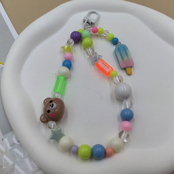 Playful and vibrant colorful beaded necklace, an exciting unisex fashion accessory for summer.