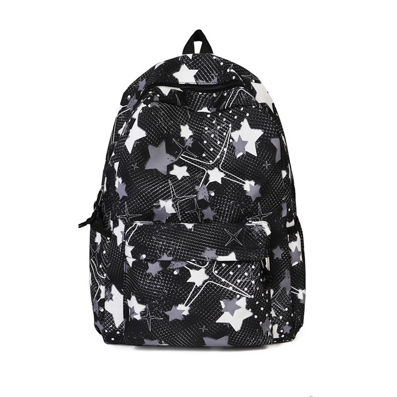 Vibrant unisex everyday backpack with a stylish star pattern. Durable for school, travel, and day-to-day use.