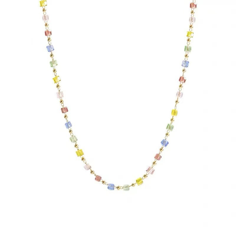 Unique colorful beaded charm bracelet, an excellent gift for women who love vibrant and fashionable jewelry.