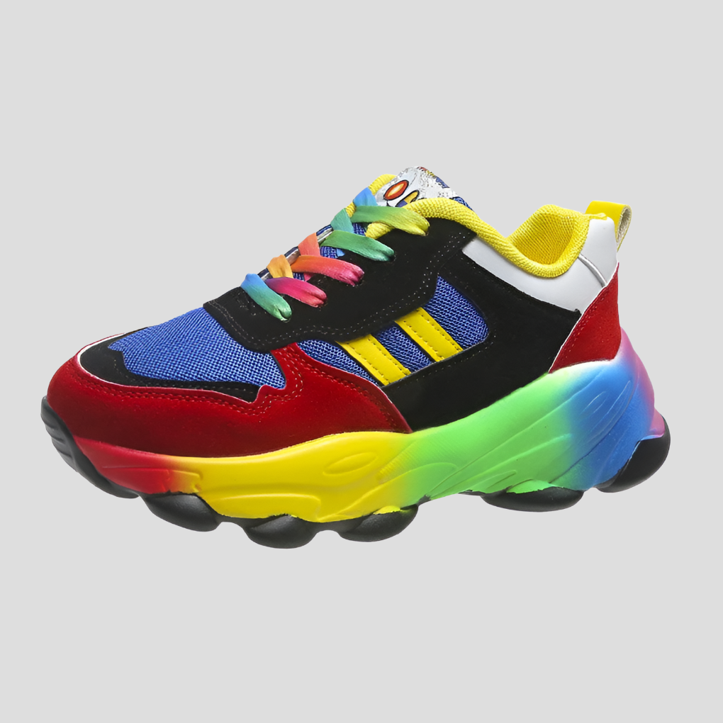 Vibrant women's orthopedic walking sneakers, offering comfortable support for daily athletic wear.