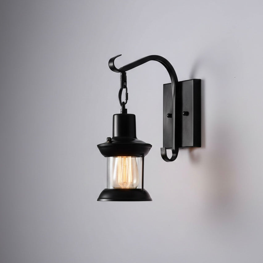Chic vintage industrial wall light in metal, perfect for modern retro spaces.