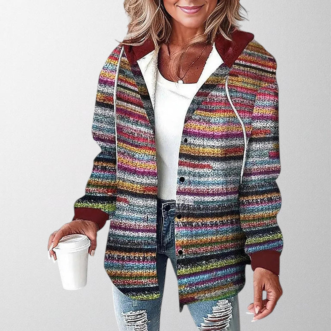 Must-have women's warm hooded jacket for winter essential style & everyday comfort. Perfect versatile layering piece.