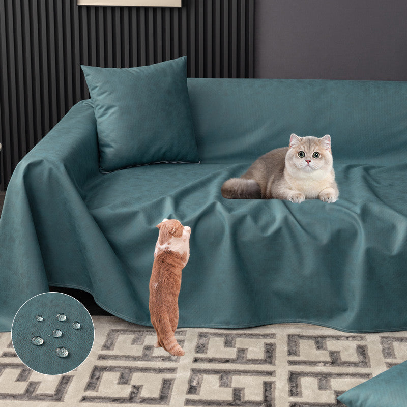 Durable pet sofa cover; waterproof & anti-scratch for complete home furniture protection.