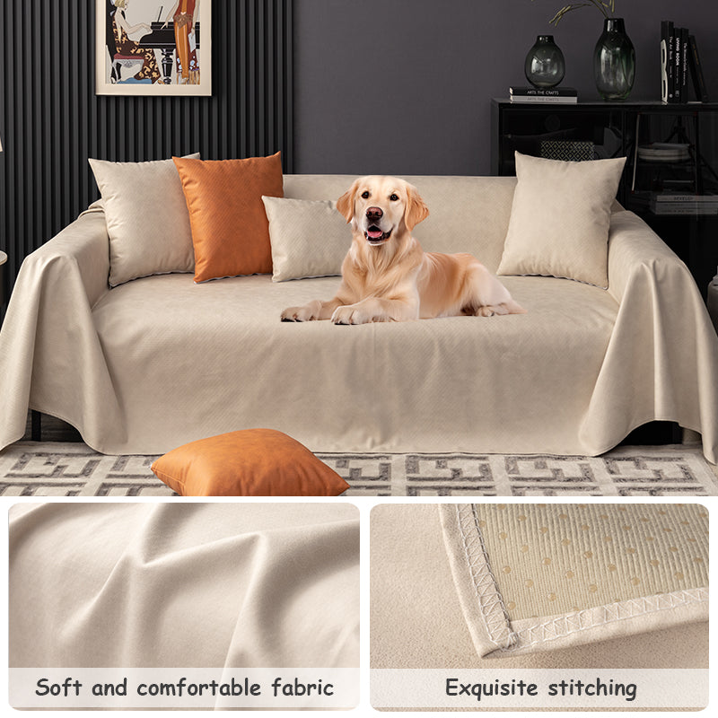 Heavy-duty waterproof anti-scratch sofa cover designed for active pets & kids. Long lasting.