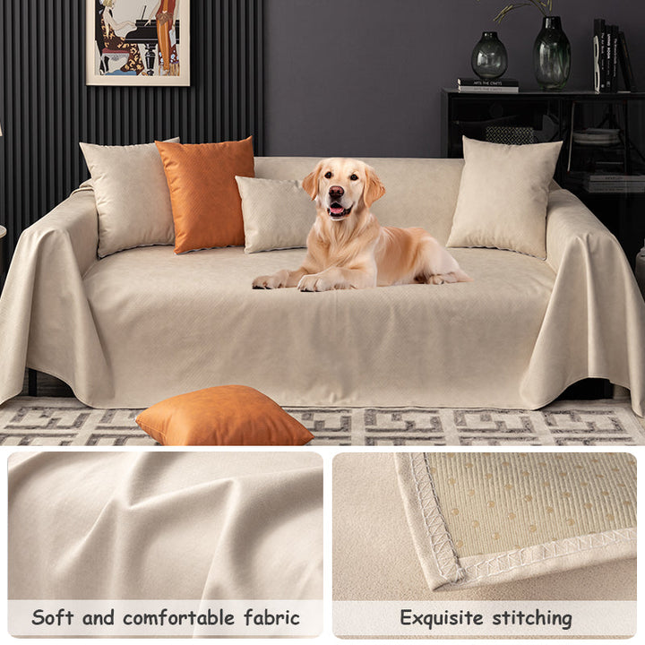 Heavy-duty waterproof anti-scratch sofa cover designed for active pets & kids. Long lasting.