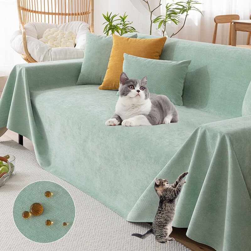 Non-slip waterproof chenille sofa protector for living rooms. Stylish & pet-friendly for all seasons comfort.