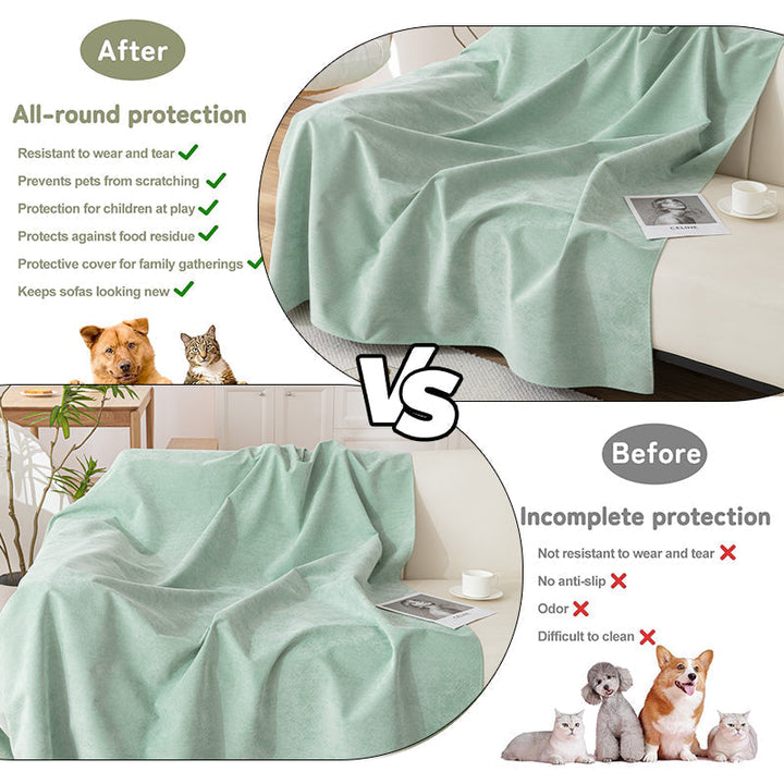 Durable waterproof chenille sofa slipcover, perfect for pet owners & busy homes. Cozy & modern decor.