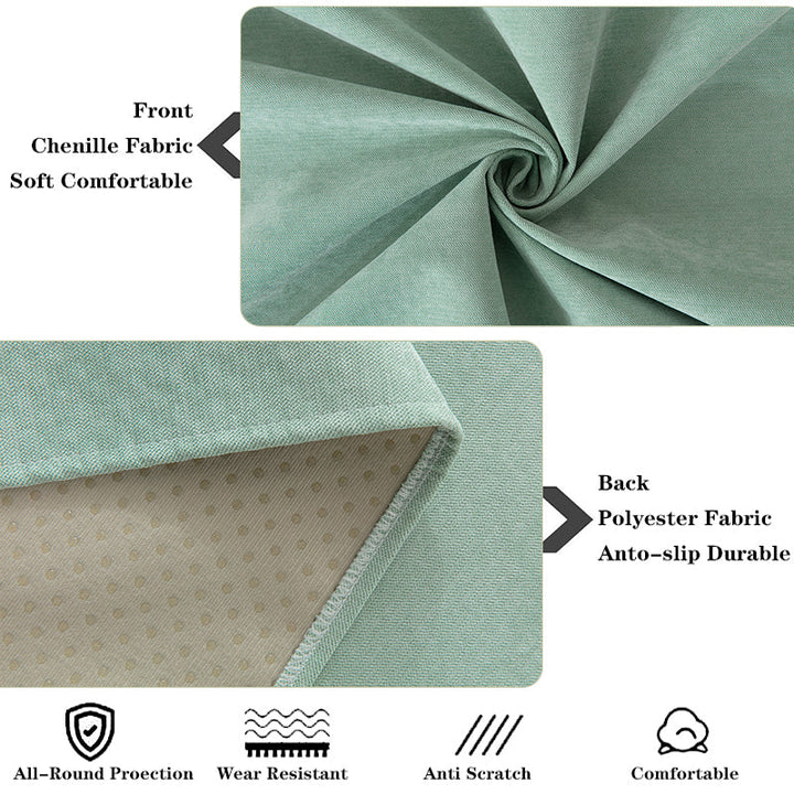 Stylish waterproof chenille throw for sofas, non-slip design protects furniture & enhances living room decor.