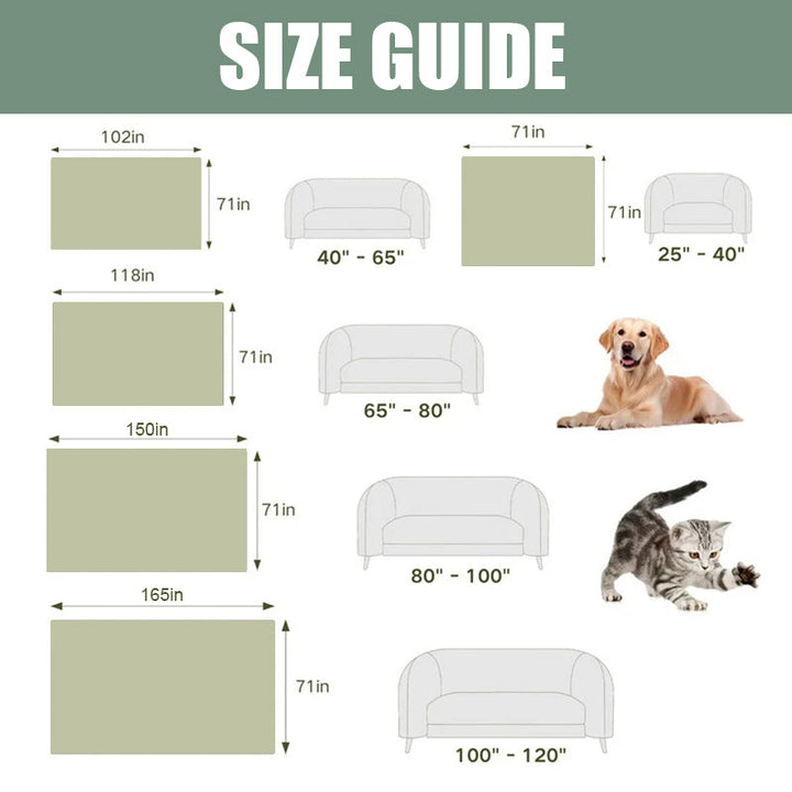 Premium chenille sofa cover, waterproof & non-slip. A pet-friendly furniture throw for elegant home decor.