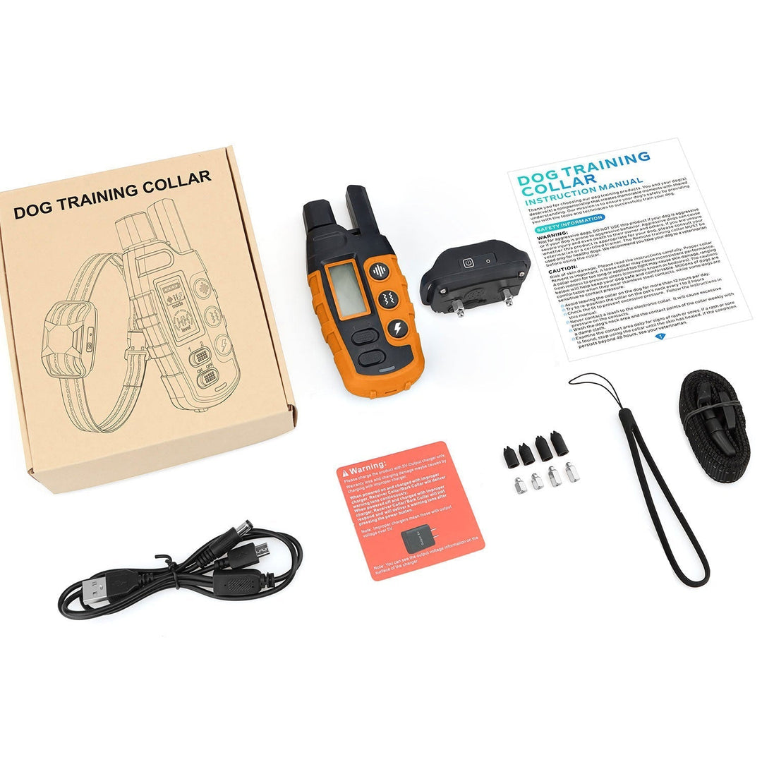 Waterproof remote dog training collar for effective obedience & bark control. 3300ft range, durable pet supplies.