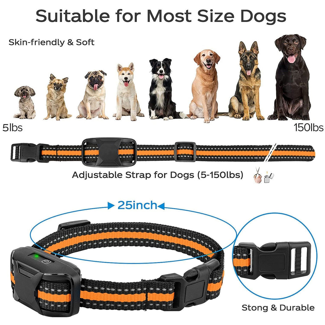 Waterproof dog collar with remote control for advanced dog training & behavior correction. Pet supplies.