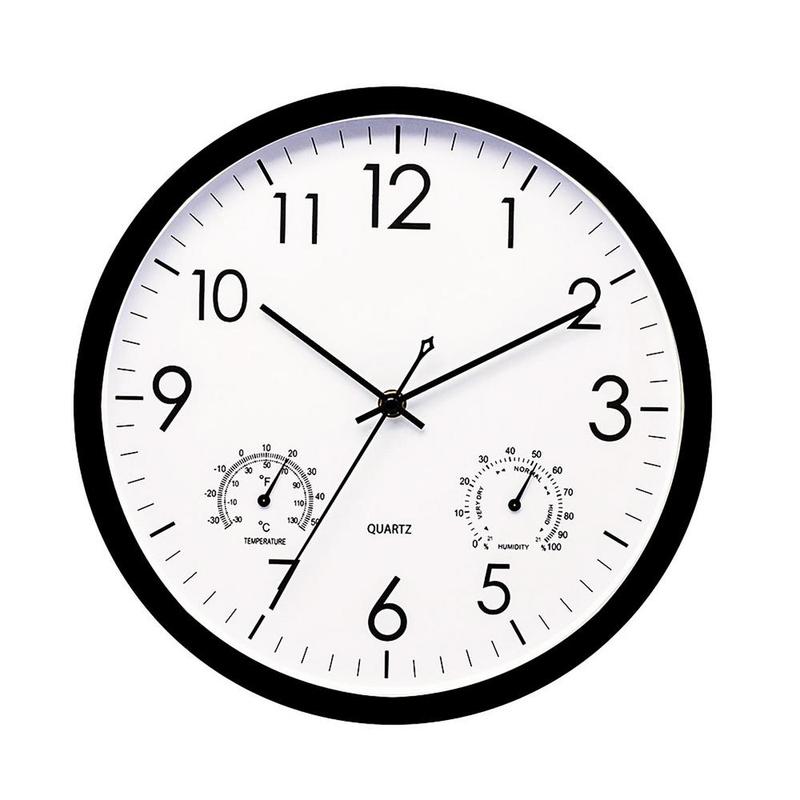 Weatherproof outdoor clock with temperature gauge. Retro garden decor & patio accessory for home & garden.
