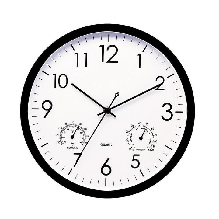Weatherproof outdoor clock with temperature gauge. Retro garden decor & patio accessory for home & garden.