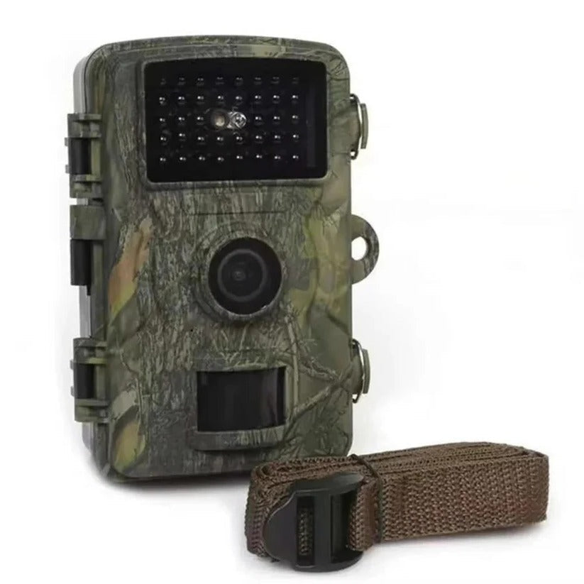 Weatherproof wildlife camera with night vision for outdoor animal tracking & nature observation.