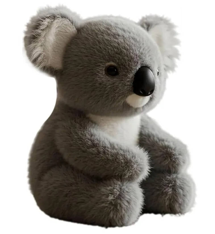 Weighted koala plush toy for stress & anxiety relief. Soft, cuddly comfort toy for kids & adults. Perfect nursery decor.