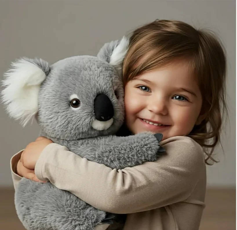 Cute weighted koala plush for kids, offering comfort & stress relief. Soft cuddle toy, ideal for anxiety & sensory input.