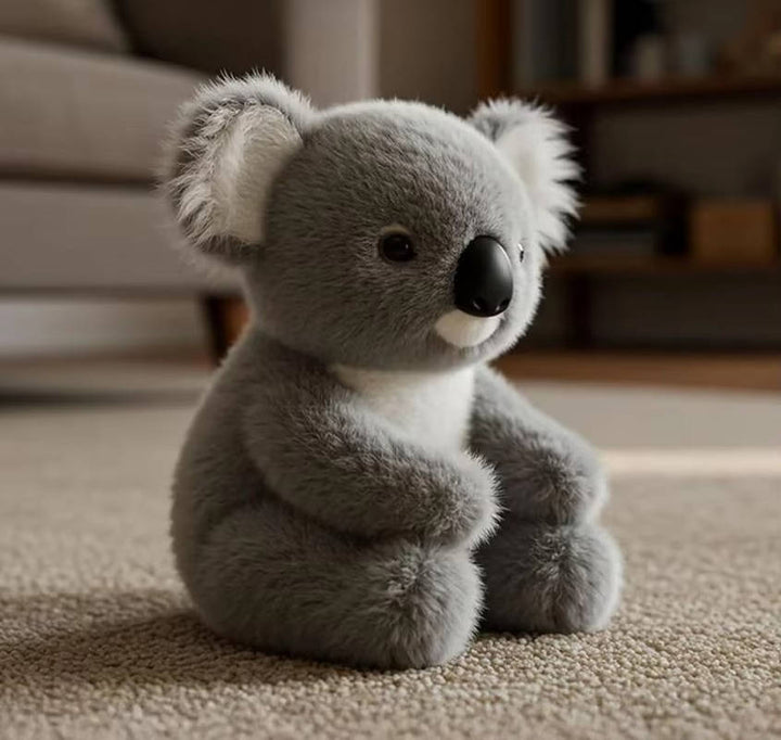 Sweet weighted koala plush toy, designed for anxiety & stress relief. Soft, comforting cuddle toy, ideal for all ages.