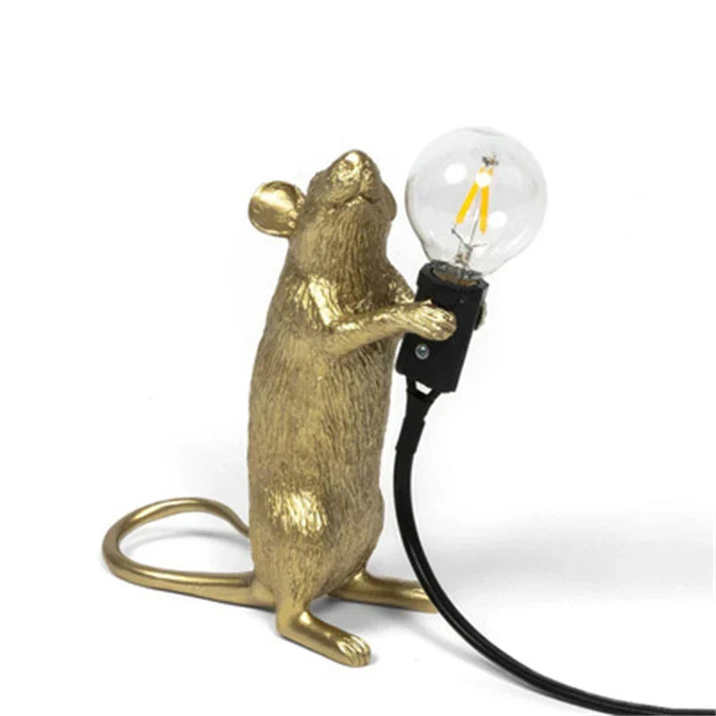 Unique rat desk lamp, a whimsical animal-themed lighting fixture for creative home decor.