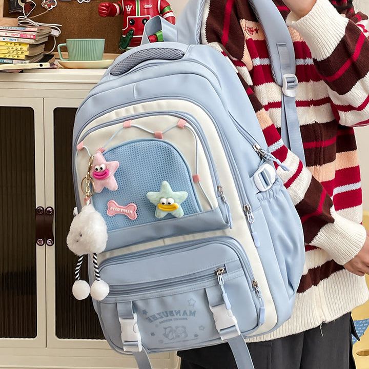 Unique whimsical backpack for women, a stylish and cute decorative accessory for any outfit.