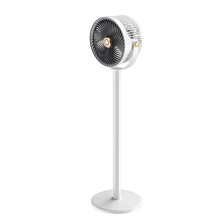 Sleek, quiet high-performance pedestal fan with remote for efficient 360-degree home & office cooling & air circulation.