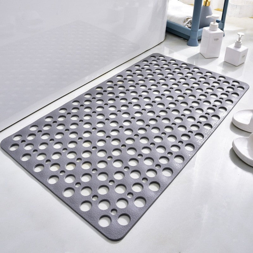 Full view of an easy-clean anti-slip shower mat designed for enhanced bathroom safety in showers and tubs.