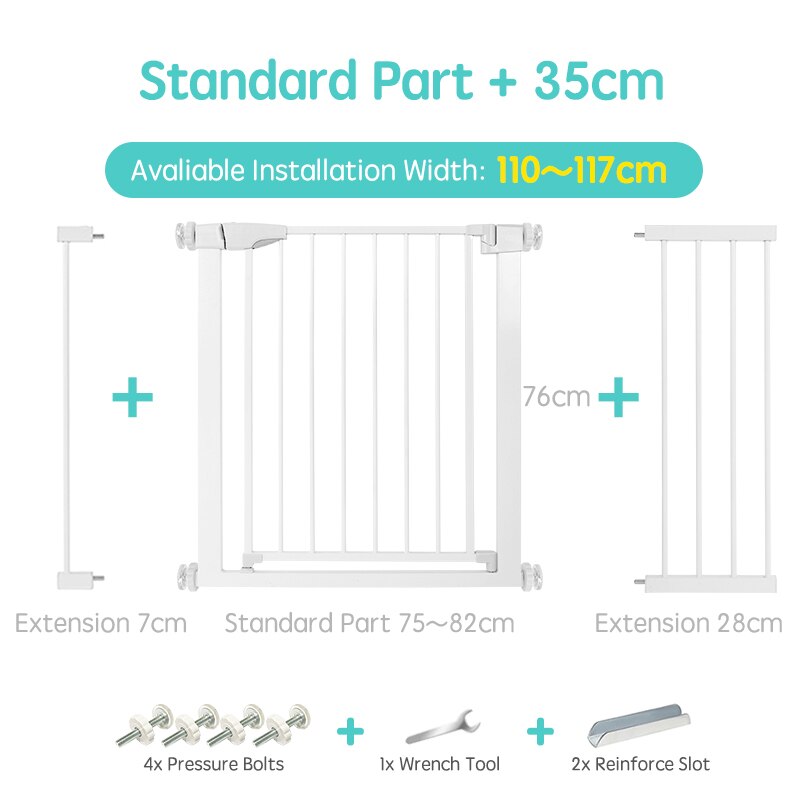 Child protection pressure mount stair gate, essential for baby proofing your home.