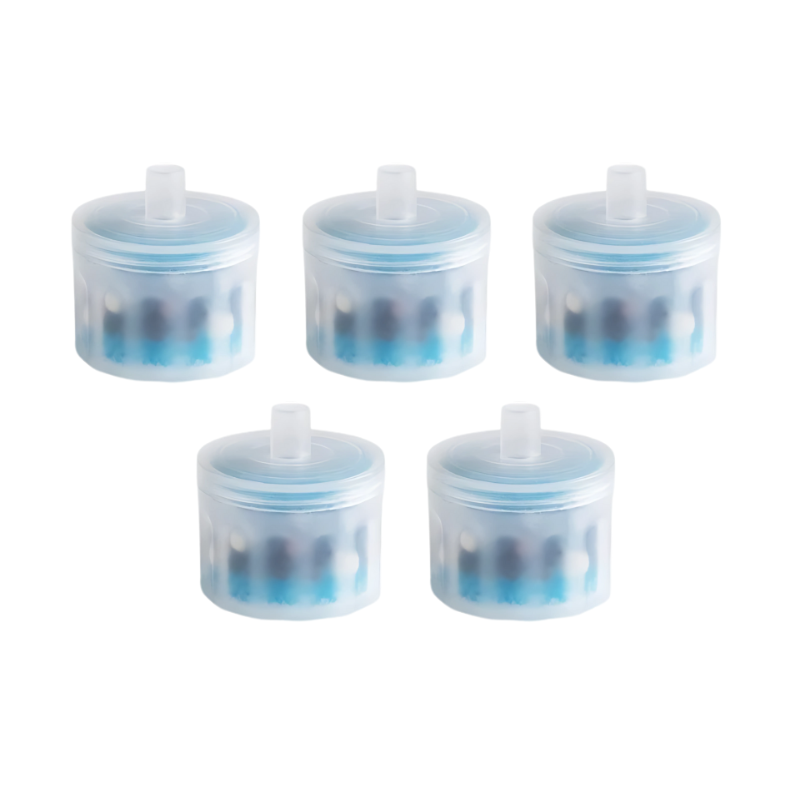 White ceramic pet water fountain with silent filtration system, providing fresh, healthy hydration for cats & dogs.