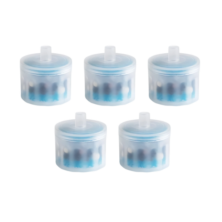 White ceramic pet water fountain with silent filtration system, providing fresh, healthy hydration for cats & dogs.
