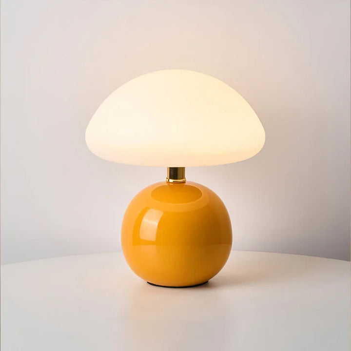 Unique mushroom table lamp, LED with color changing for ambient mood.