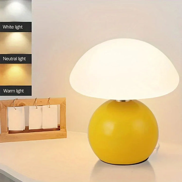 Unique decorative LED mushroom lamp, ambient lighting for any living space.