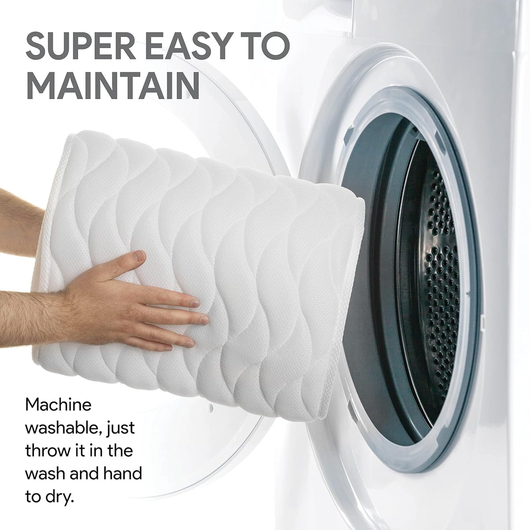 White full body bathtub pillow for ultimate relaxation & spa-like comfort. New mesh design enhances self-care.