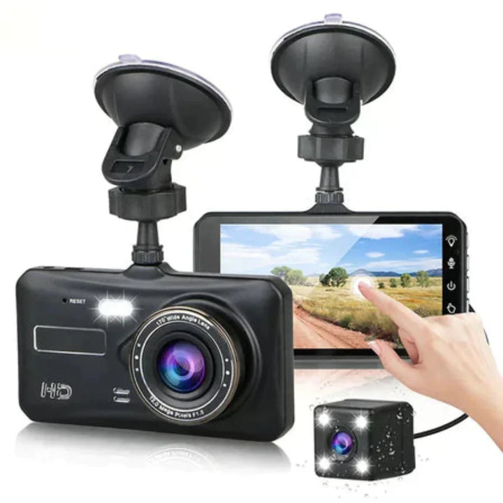 Compact wireless dash cam for car security. Features clear night vision & 170° wide view driving recorder.