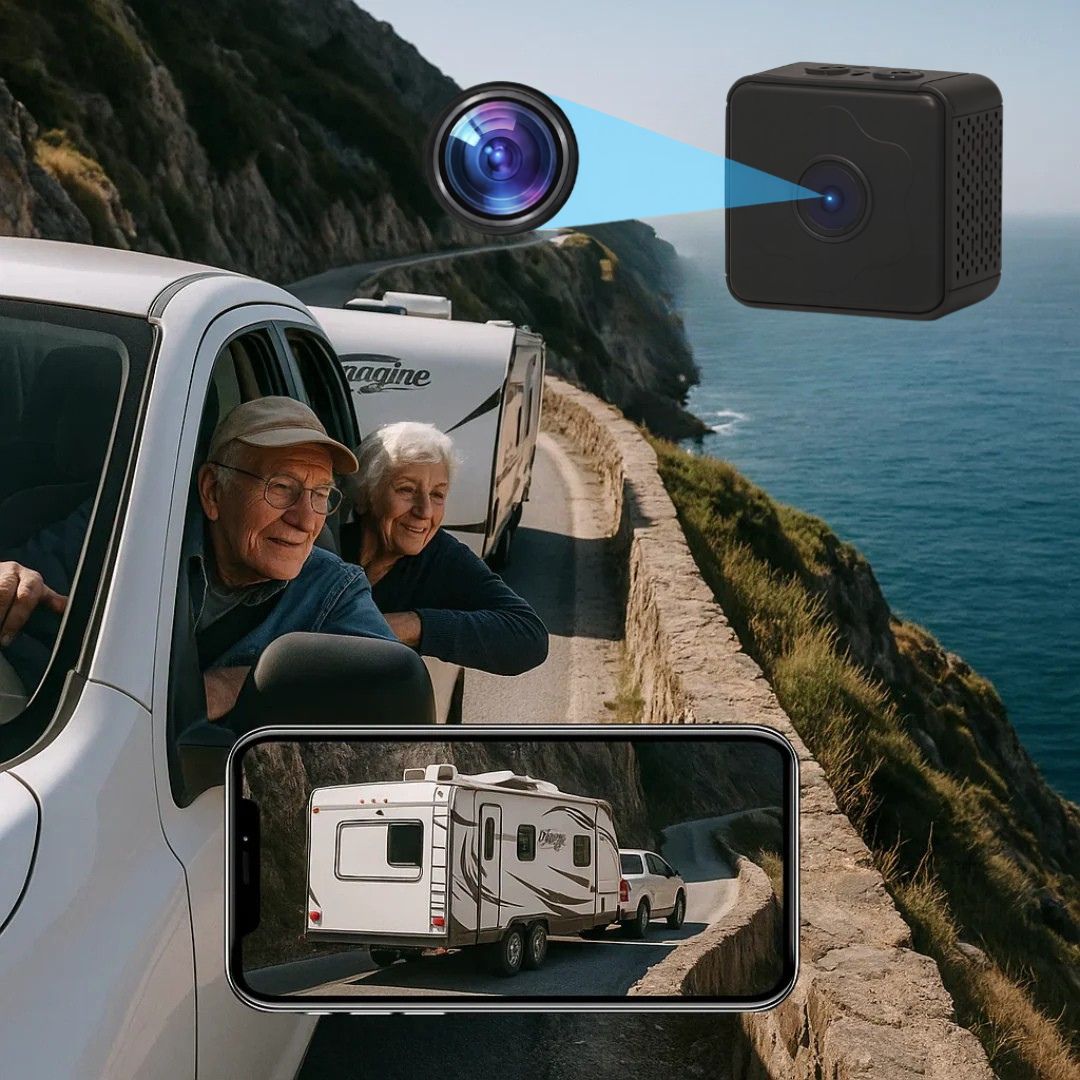 Easy-install wireless backup camera with strong magnetic mount and night vision, perfect for RVs, trailers, cars.