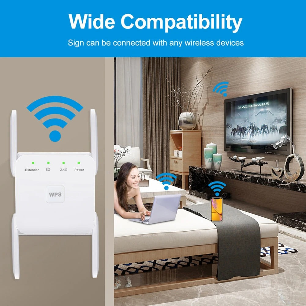 Upgrade your home network with this dual-band WiFi extender for fast internet and no more dead zones.