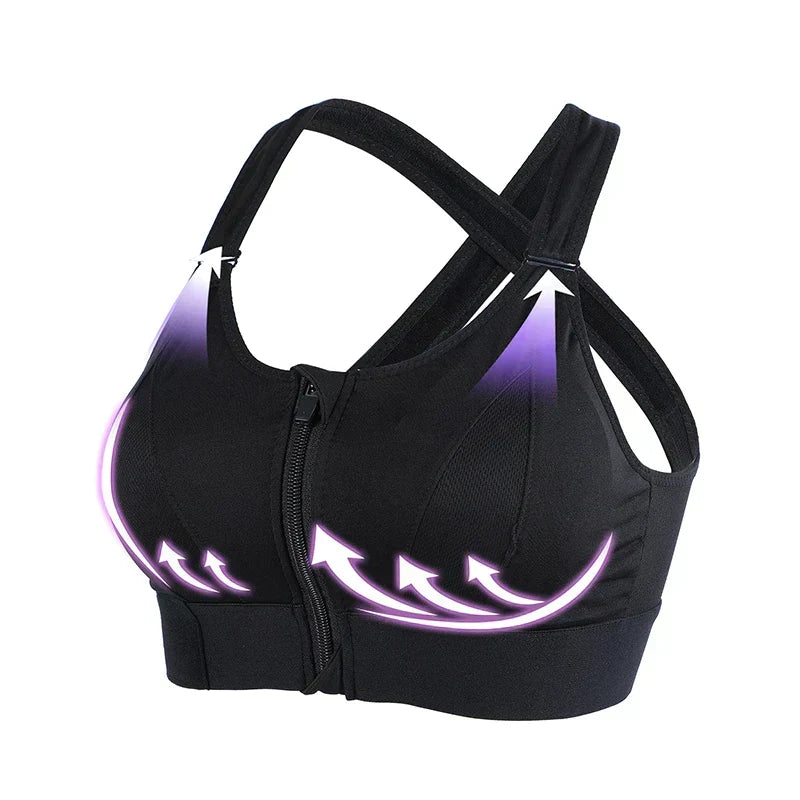 New women's 2-pack ultra comfort high support sports bras; essential breathable activewear for any workout.