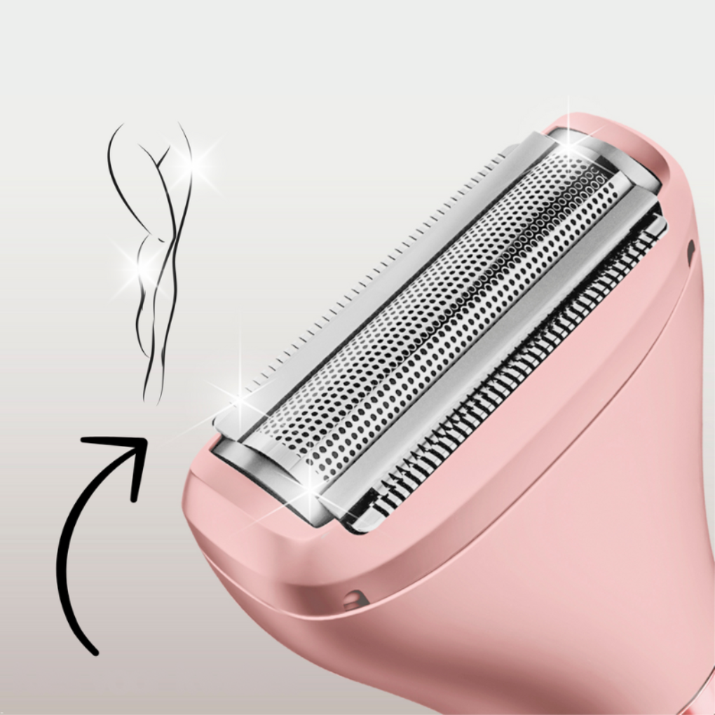 Rechargeable women's electric shaver, perfect for facial & body hair removal. Cordless travel shaver for smooth skin.