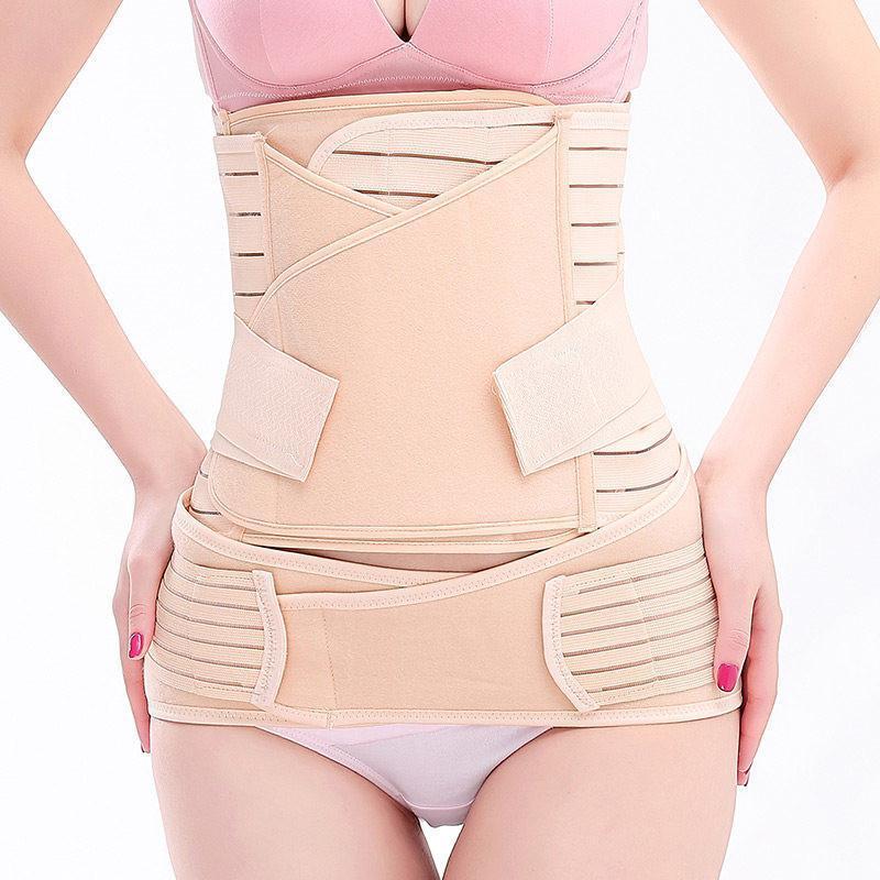 Women's 3-in-1 Postpartum Recovery Support Belt, Belly Band & Waist Trainer for C-Section & New Moms.