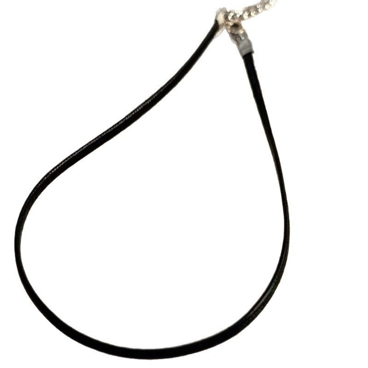 Elegant black leather choker necklace for women, adjustable and minimalist, a thoughtful gift accessory.