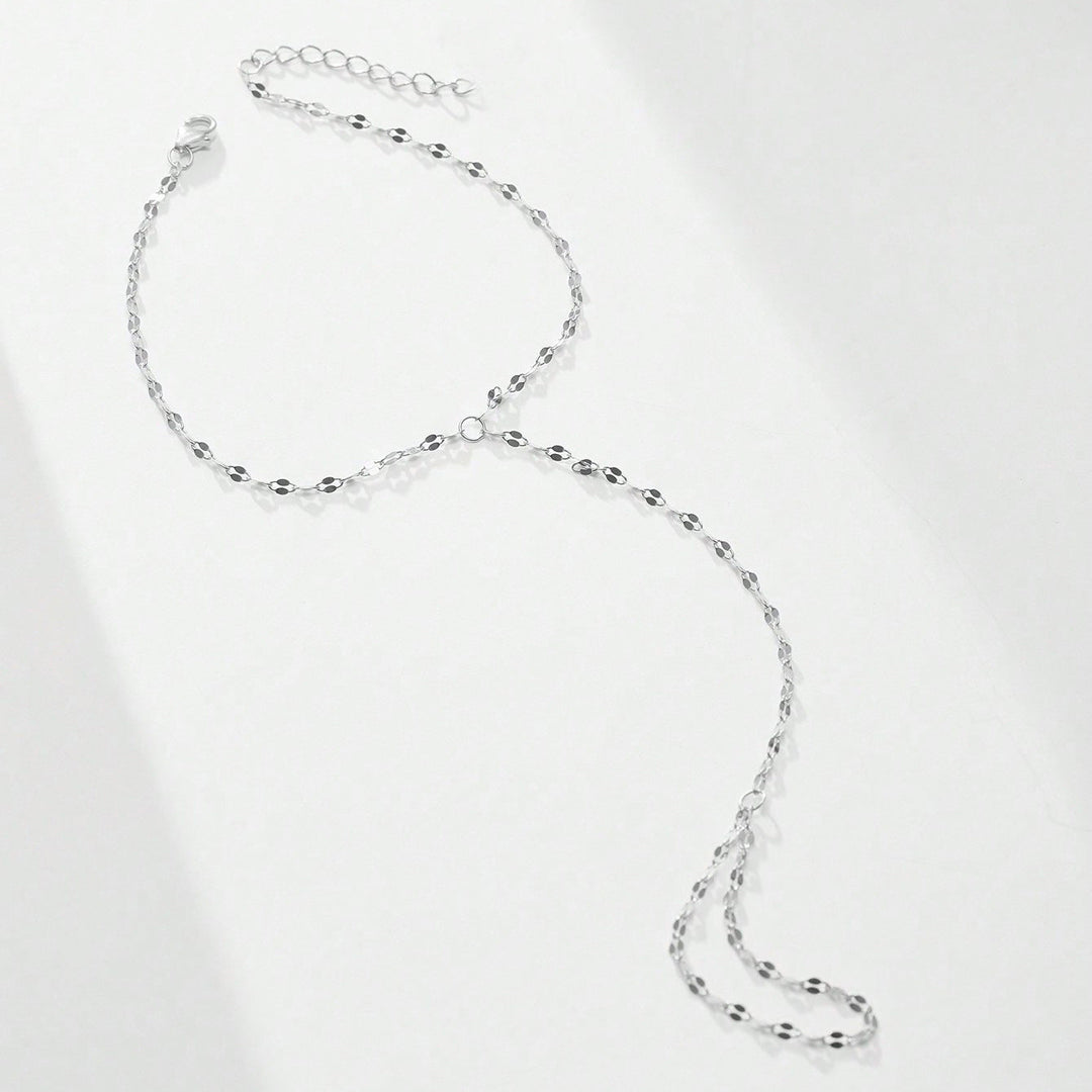Chic women's gold-tone adjustable link chain body jewelry, a fashionable and versatile accessory.
