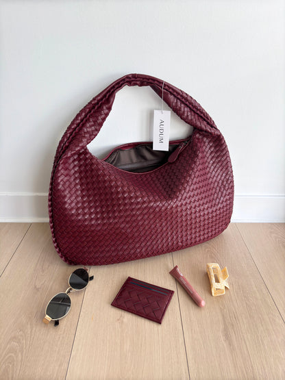 Functional Alena vegan leather tote, perfect as a work or travel bag for women.