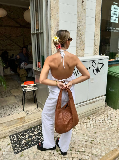 Versatile Alena travel bag, chic vegan leather shoulder tote for women.