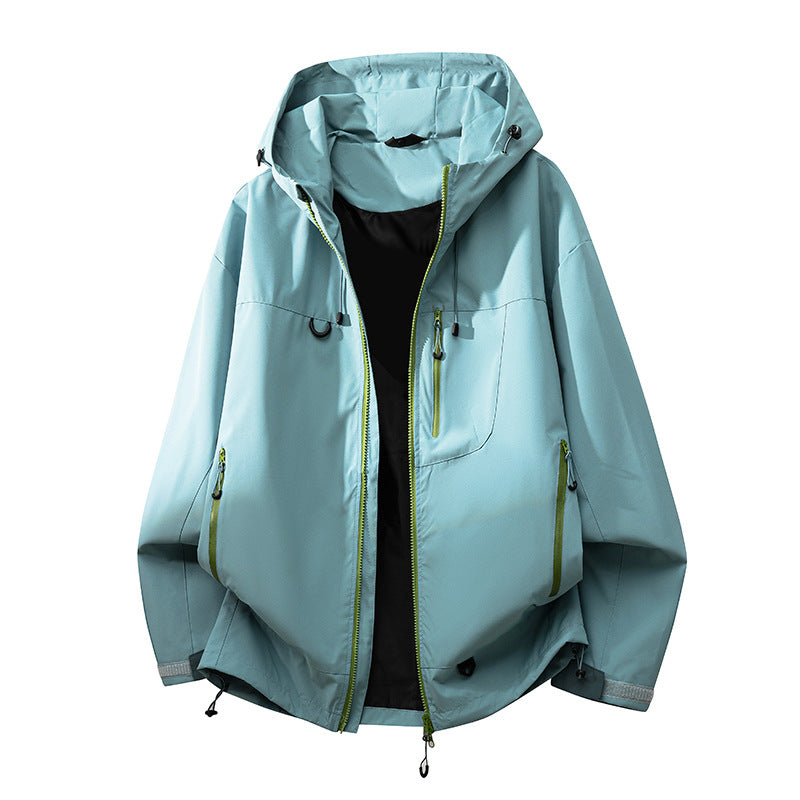 Waterproof & windproof women's outdoor jacket, ideal for all-weather hiking and active pursuits.