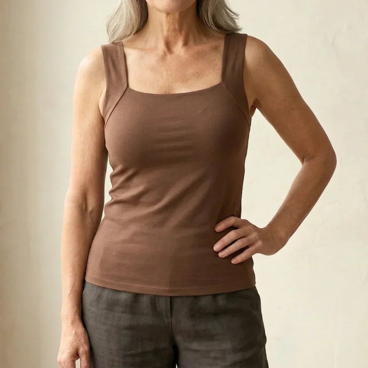 Women's Althea Comfort Bra Tank Top with built-in support, ideal for everyday casual wear.