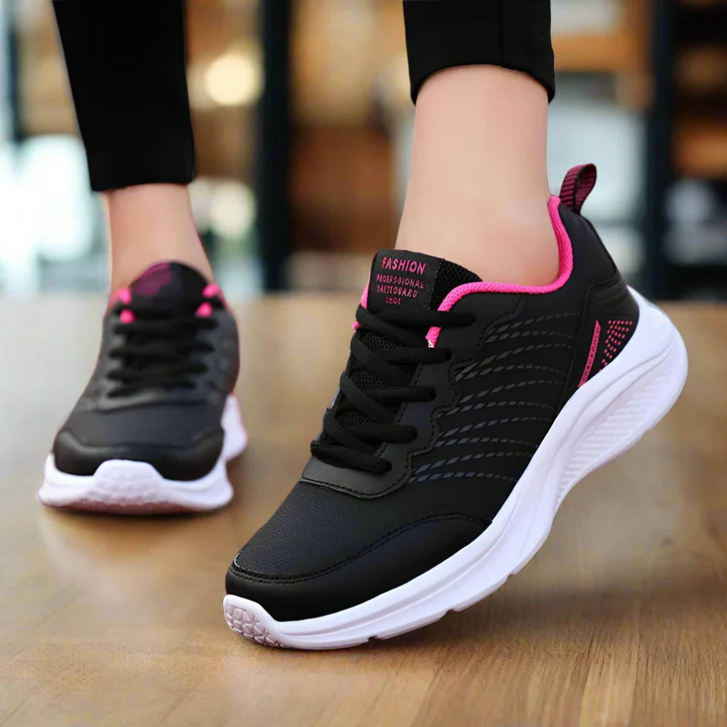 Comfortable women's anti-slip safety footwear, designed for work safety and all-day professional use.