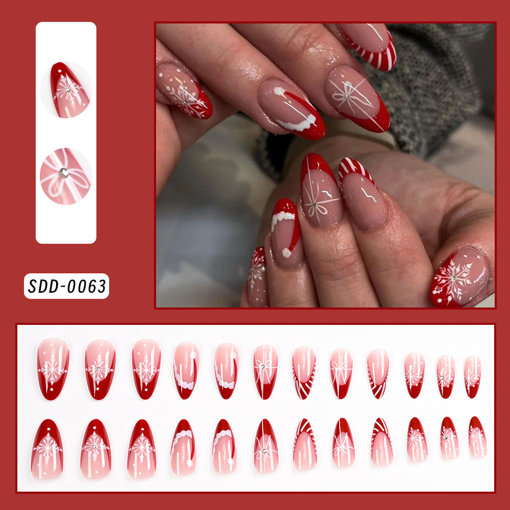 Easy application false nails, a sophisticated artistic press-on set for instant beauty.