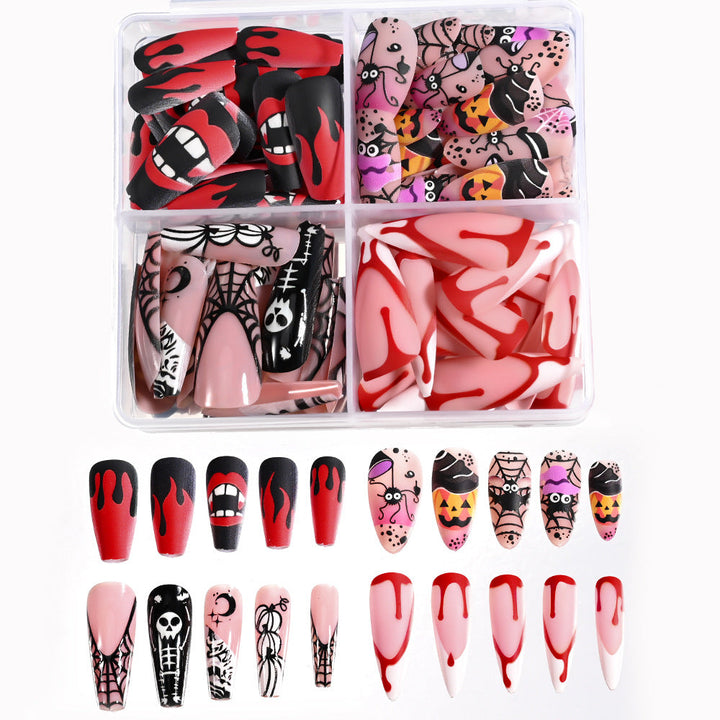 Easy-to-apply false nails for women, offering a quick salon-quality artistic manicure and long-lasting beauty.